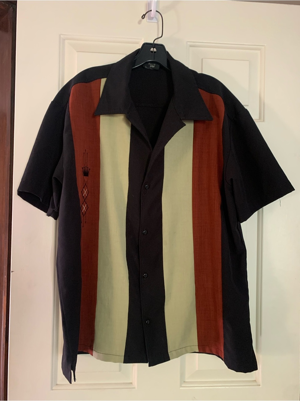 Steady Clothing Mens Medium Sheen Retro Bowling Shirt